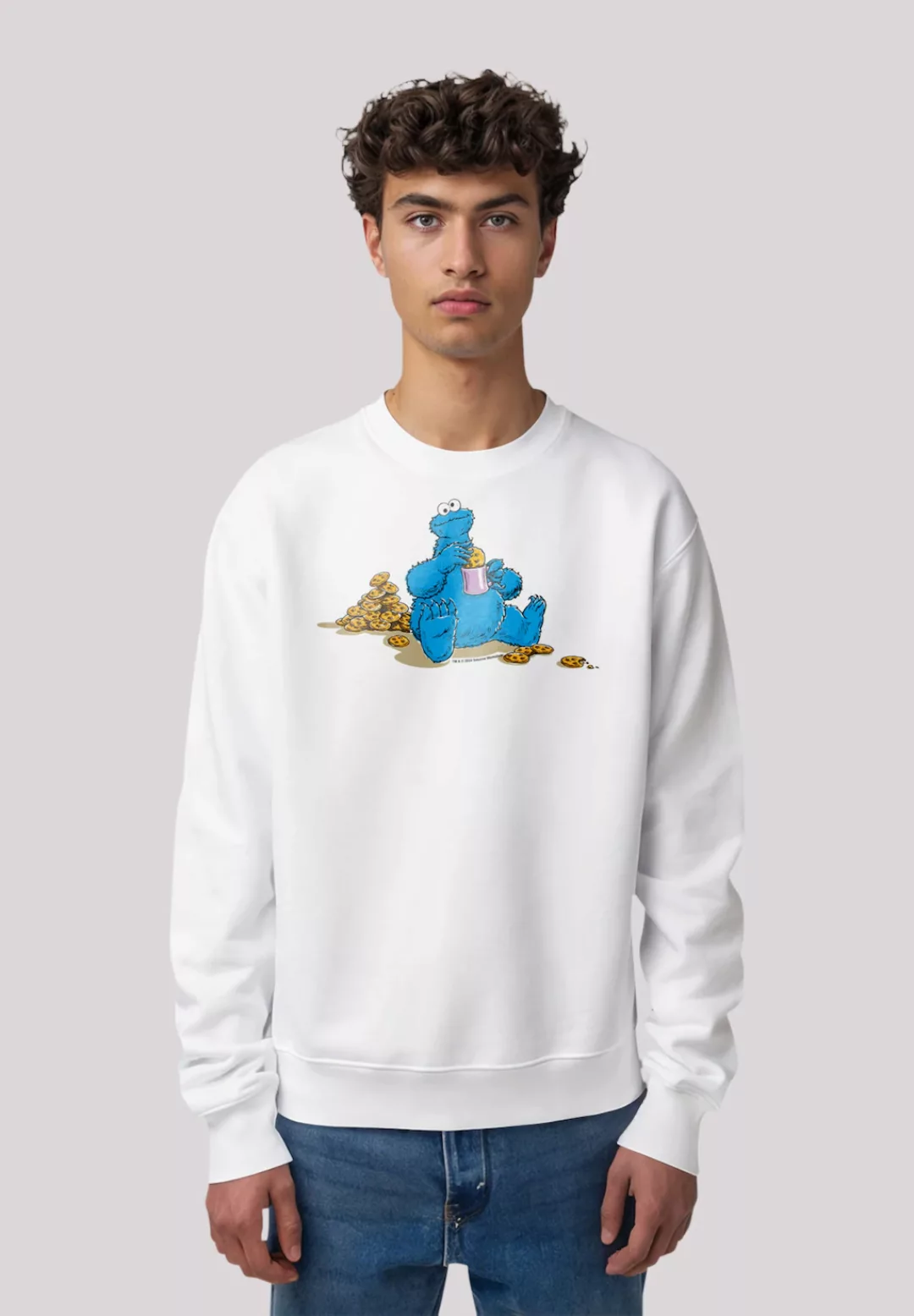 F4NT4STIC Sweatshirt "Sesamstraße Cookie Monster Coockietime", Premium Qual günstig online kaufen