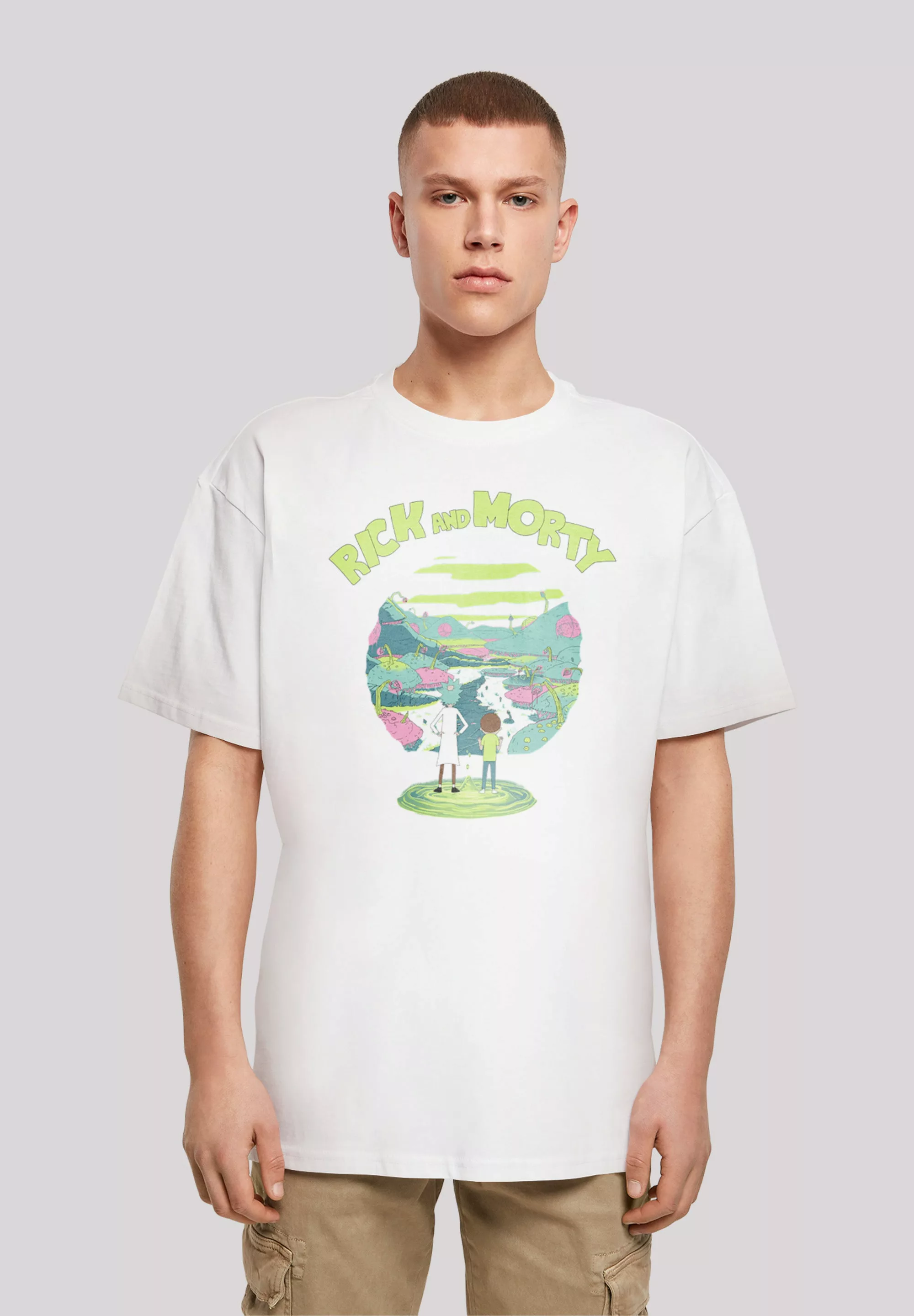 F4NT4STIC Kurzarmshirt F4NT4STIC Herren Rick and Morty with Heavy Oversize günstig online kaufen