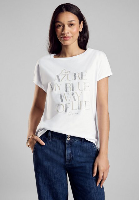 STREET ONE Print-Shirt mit Glitzer-Wording-Print günstig online kaufen