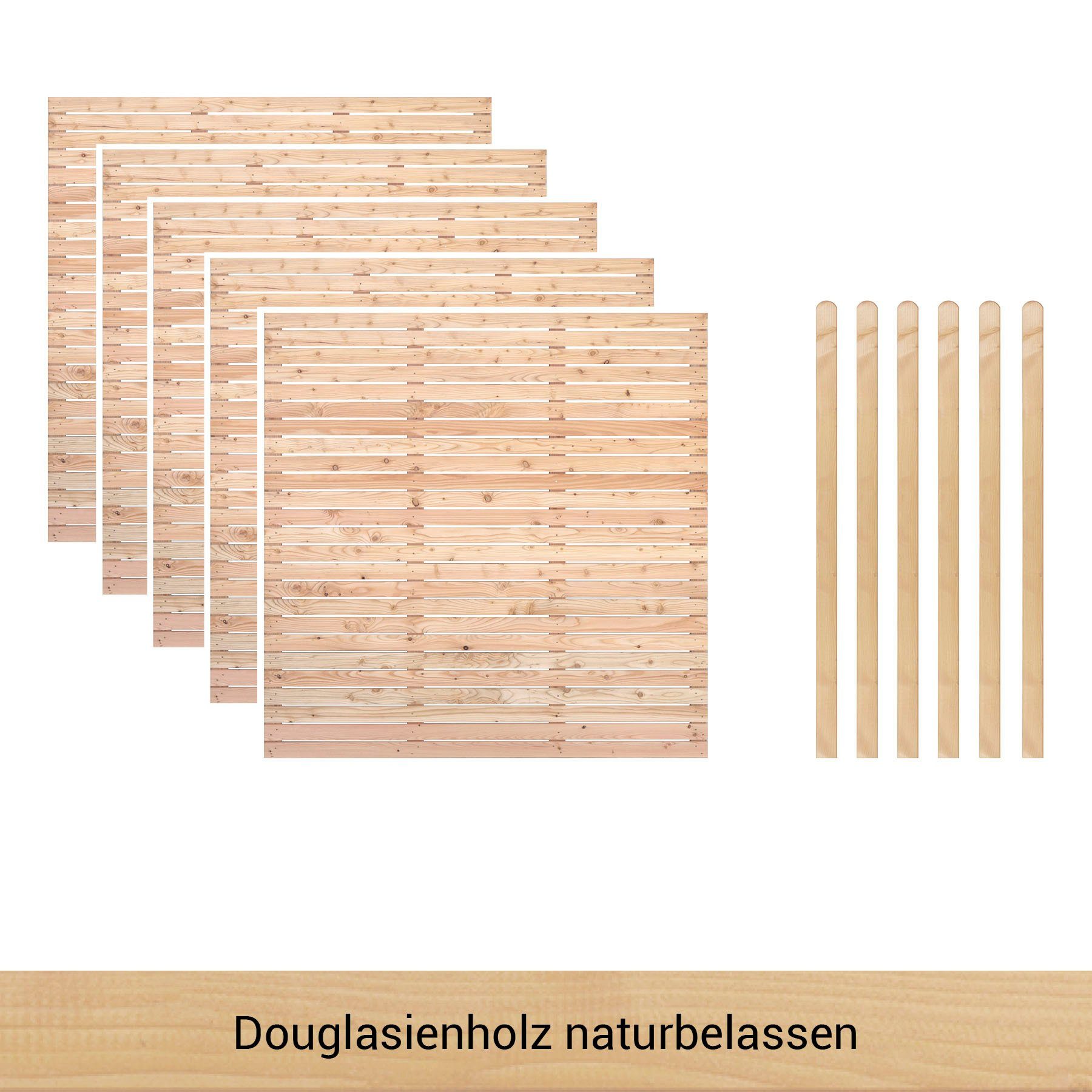 BM Massivholz Zaun Kurt Set 5, günstig online kaufen