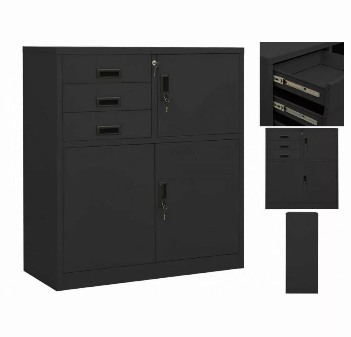 vidaXL Aktenschrank Büroschrank Anthrazit 90x40x102 cm Stahl günstig online kaufen