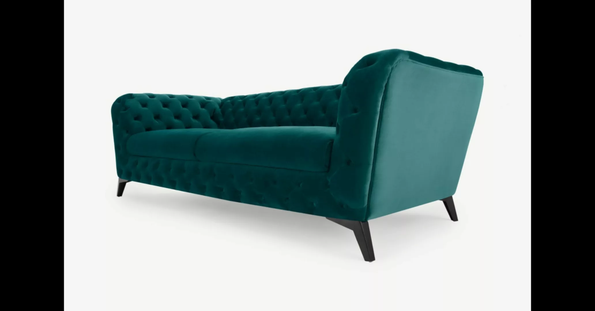Sloan 3-Sitzer Sofa, Samt in Meerblau - MADE.com günstig online kaufen