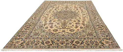 morgenland Wollteppich »Nain Medaillon Beige 289 x 197 cm«, rechteckig günstig online kaufen