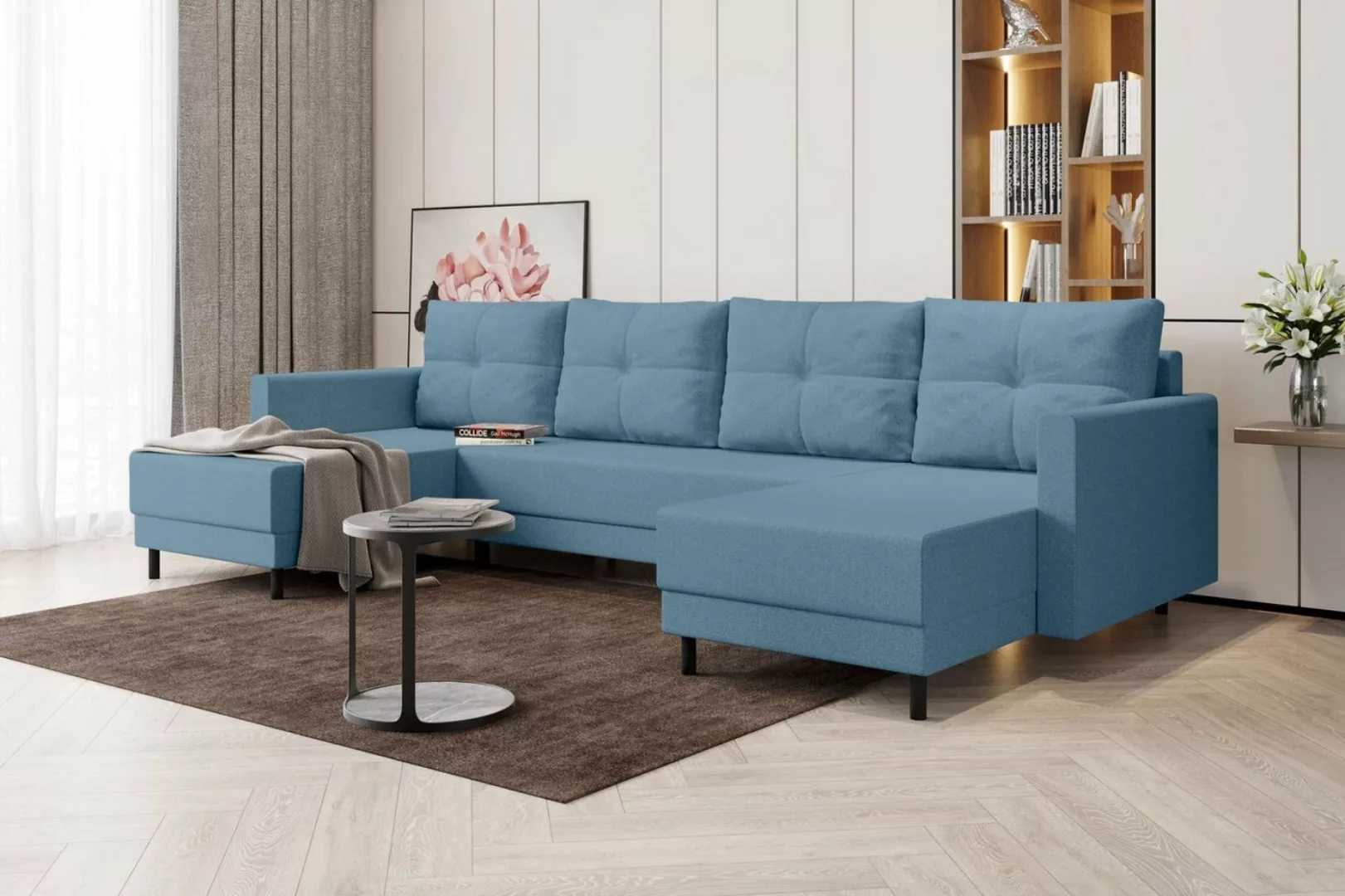 Stylefy Wohnlandschaft Selena, U-Form, Eckcouch, Sofa, Sitzkomfort, mit Bet günstig online kaufen