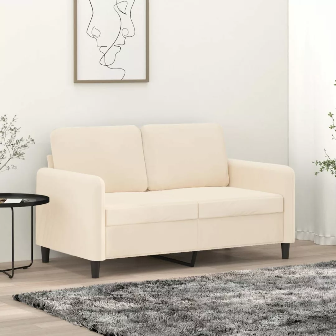 Vidaxl 2-sitzer-sofa Creme 120 Cm Samt günstig online kaufen