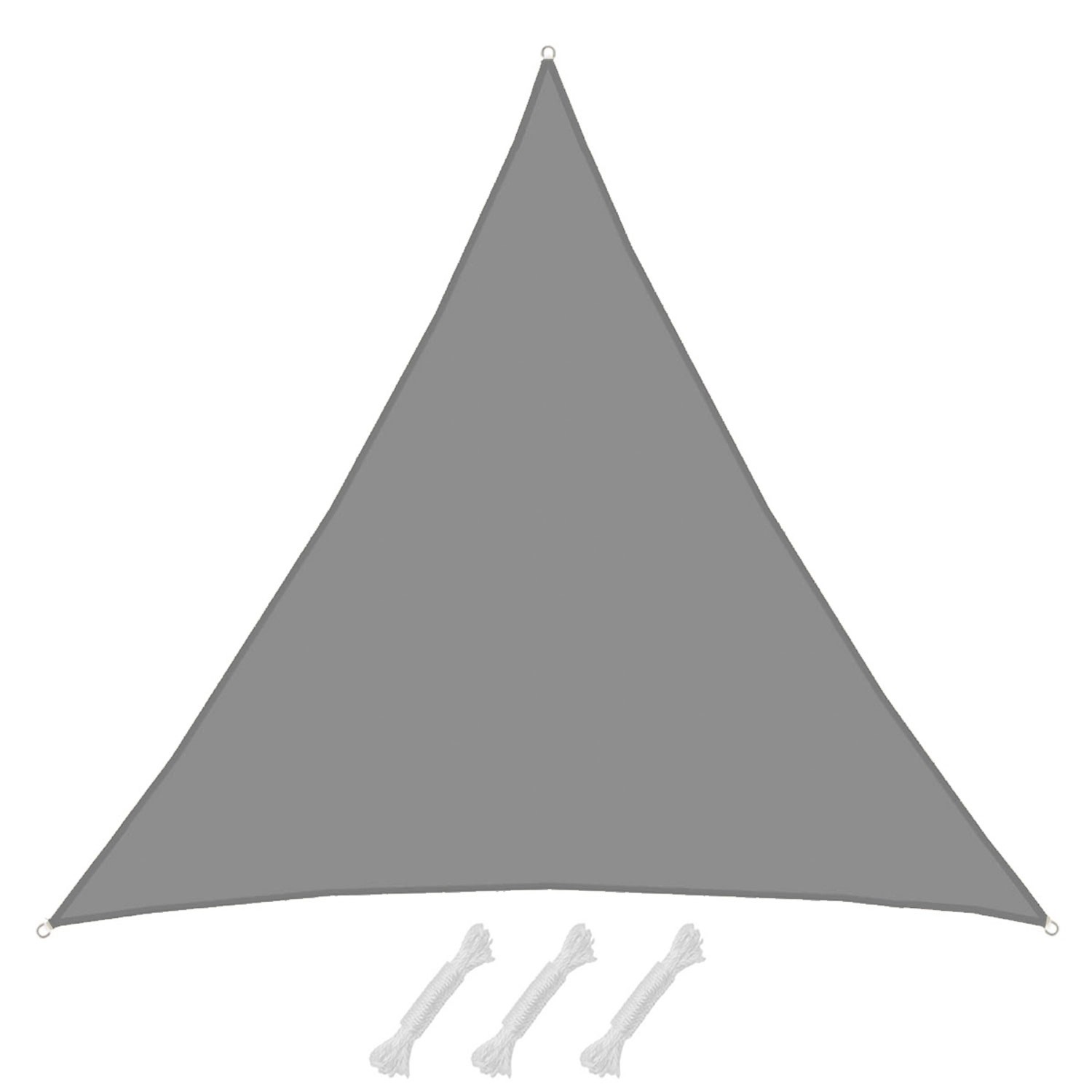AMANKA Polyester Sonnensegel Wasserdicht - 7 x 7 x 7 m Dreieck Grau günstig online kaufen
