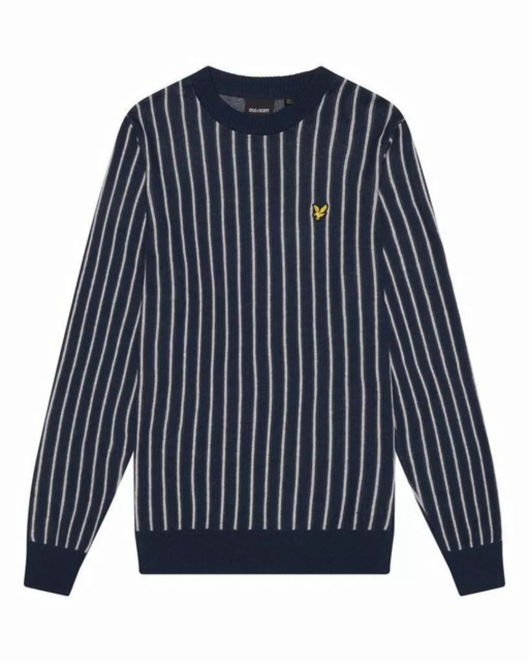 Lyle & Scott Strickpullover Mit Rundem Ausschnitt Mit Vertikalen Streifen günstig online kaufen