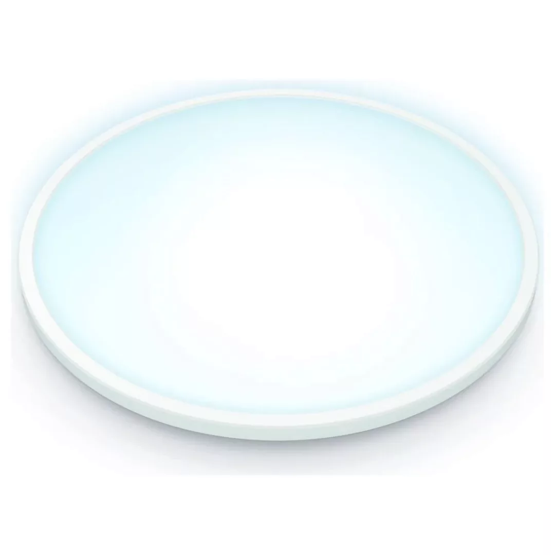 WiZ LED-Deckenleuchte SuperSlim Tunable White 1300 lm Weiß Ø 24,2 cm günstig online kaufen