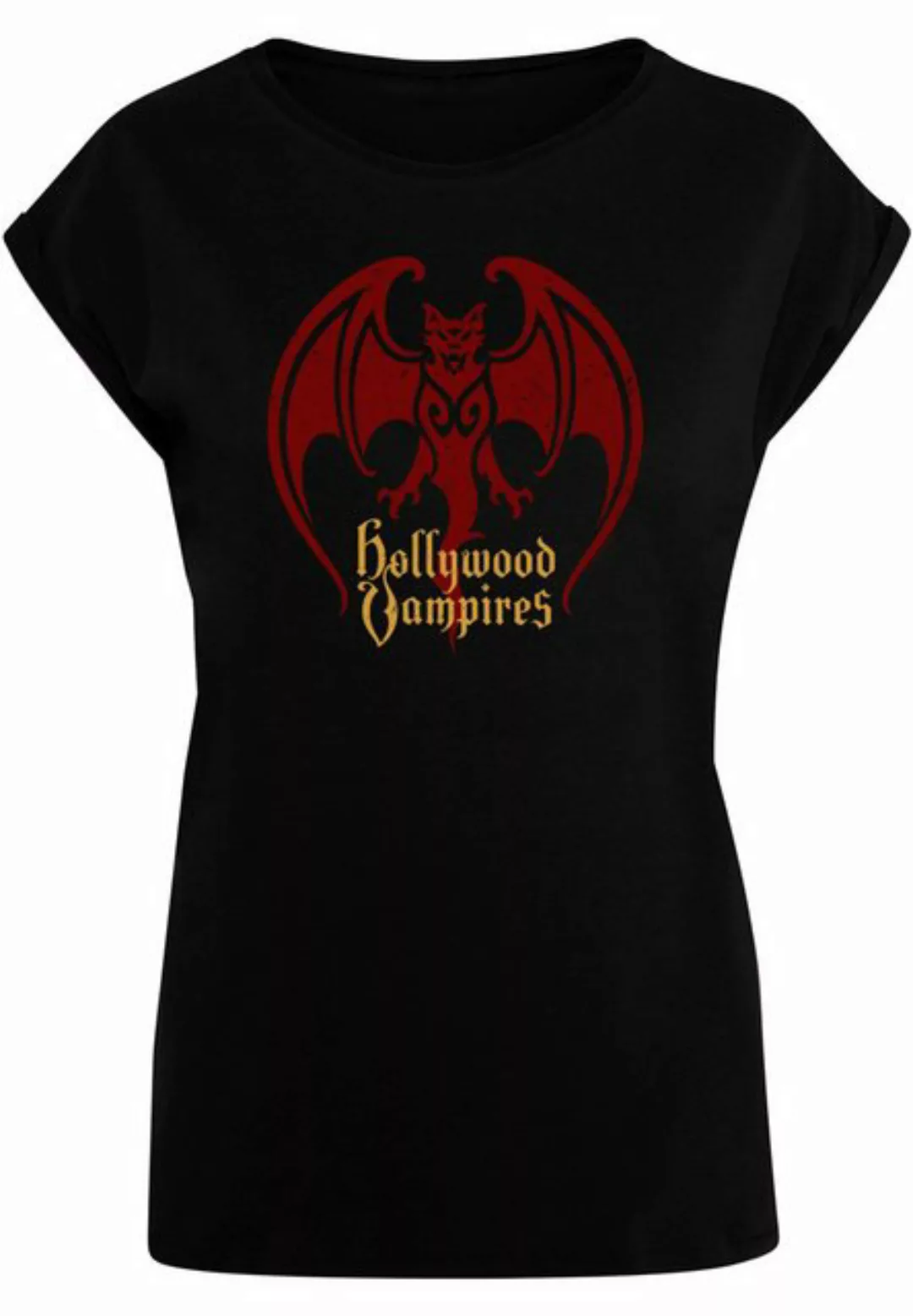 Merchcode T-Shirt Merchcode Damen Ladies Hollywood Vampires - Bat Logo T-Sh günstig online kaufen