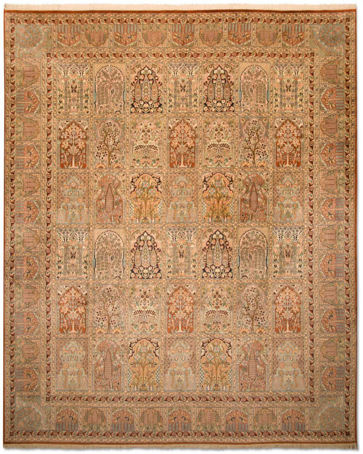 morgenland Teppich »Kaschmir Seide Teppich handgeknüpft braun«, rechteckig günstig online kaufen