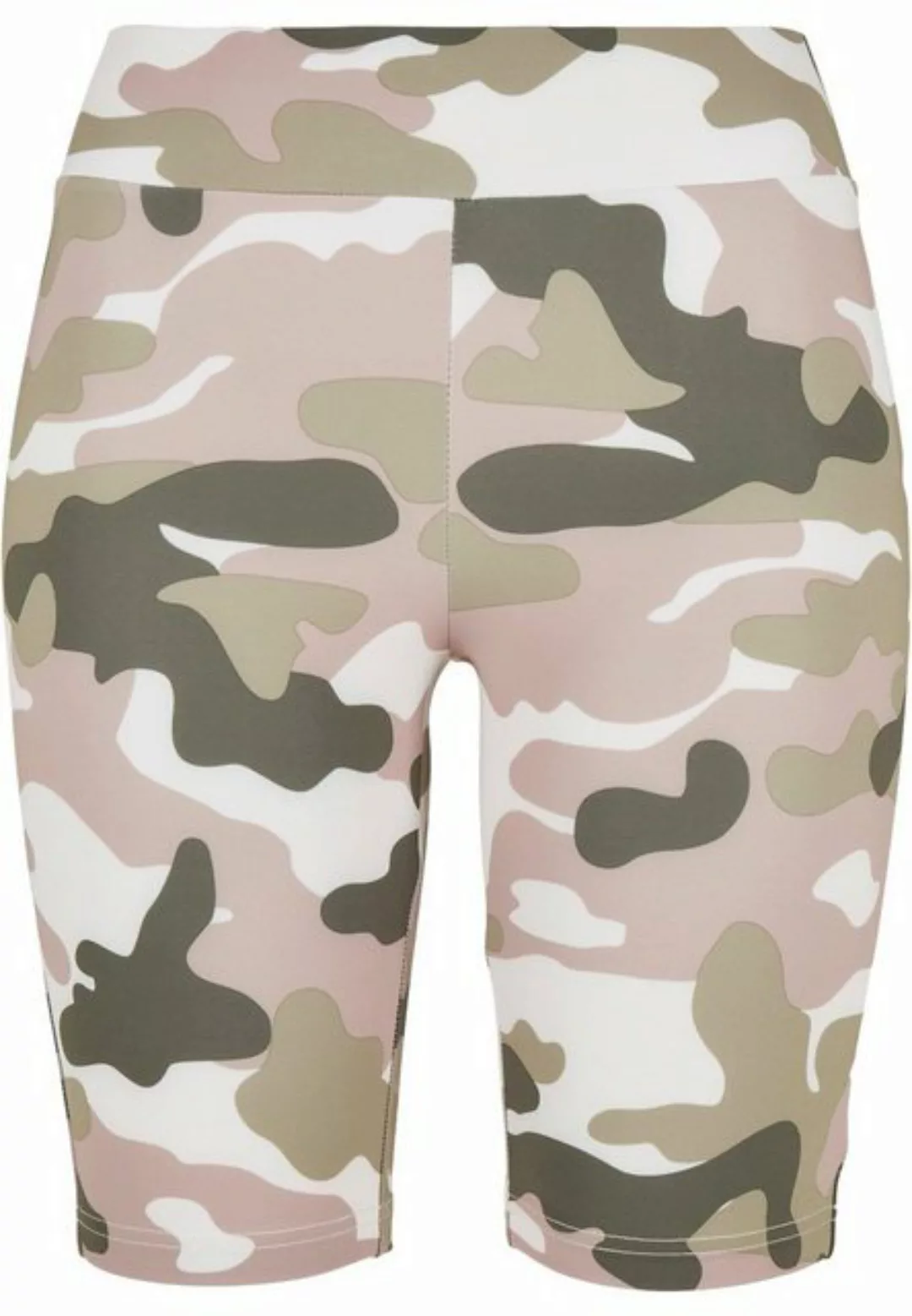 URBAN CLASSICS Stoffhose "Damen Ladies High Waist Camo Tech Cycle Shorts", günstig online kaufen