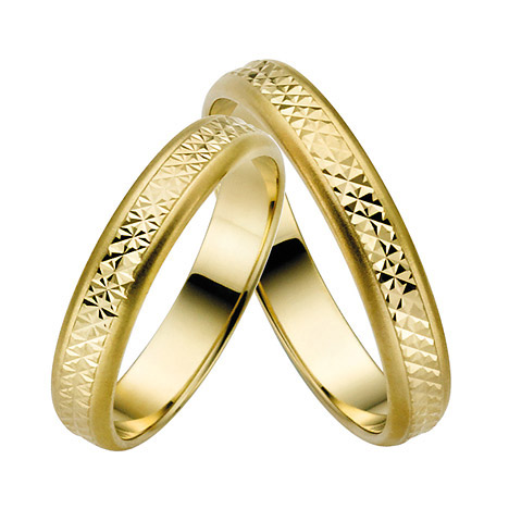 LOVE by Goettgen Trauringe Paar, Gelb 333 Gold, Eheringe günstig online kaufen