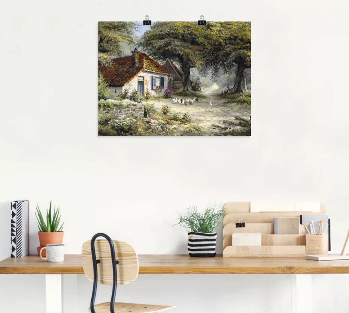 Artland Wandbild "Märchenhaftes Ferienhaus", Garten, (1 St.) günstig online kaufen
