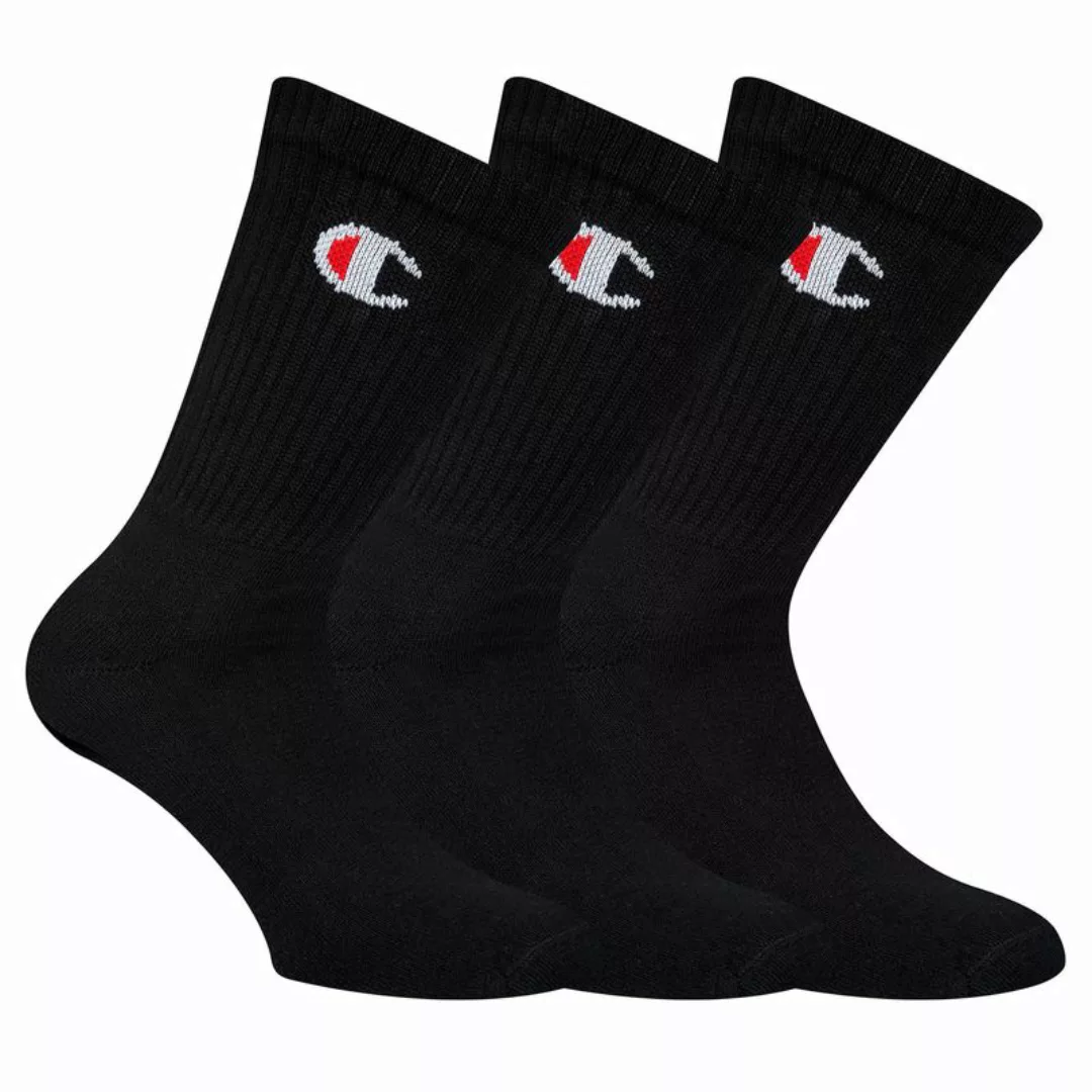 Champion Unisex Socken, 3 Paar - Crew Socken Legacy Schwarz2 EU 43-46 günstig online kaufen