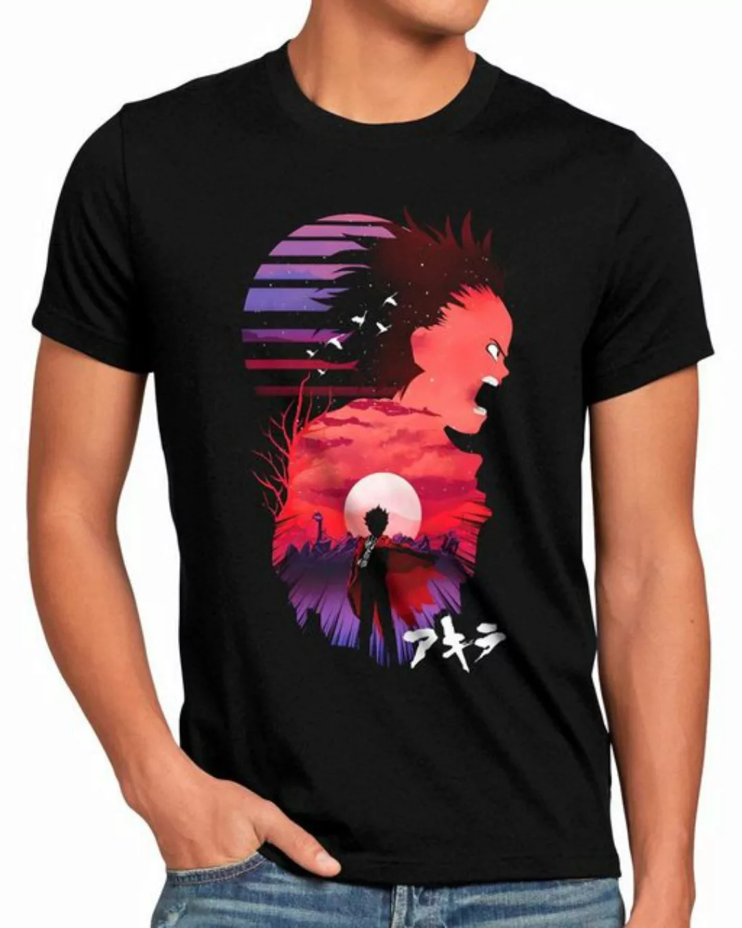 style3 Print-Shirt Herren T-Shirt Testsuo Rage akira manga anime cosplay ja günstig online kaufen