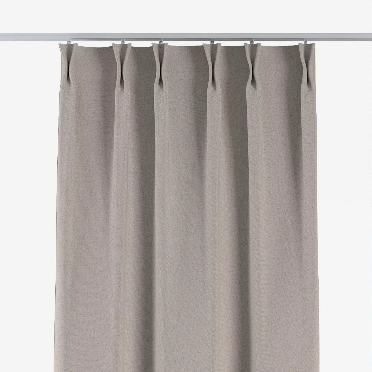 Vorhang mit flämischen 2-er Falten, dunkelbeige, Blackout Soft (269-25) günstig online kaufen