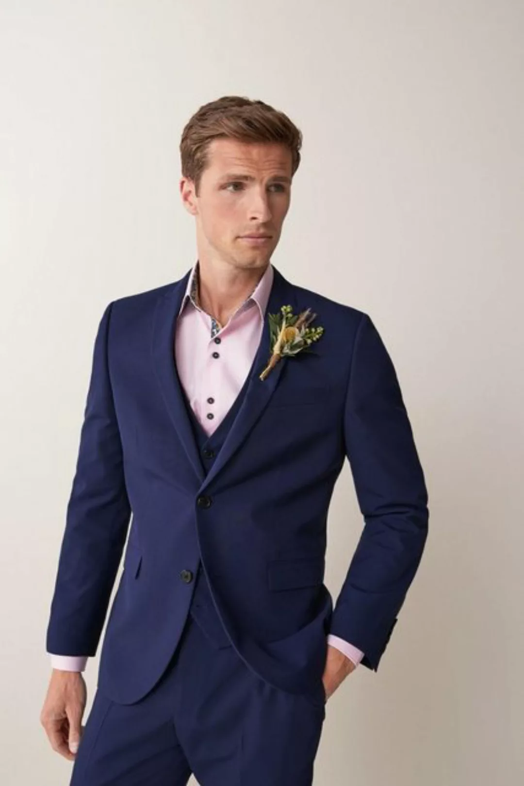 Next Baukastensakko Anzug mit zwei Knöpfen: Tailored Fit Jacke (1-tlg) günstig online kaufen