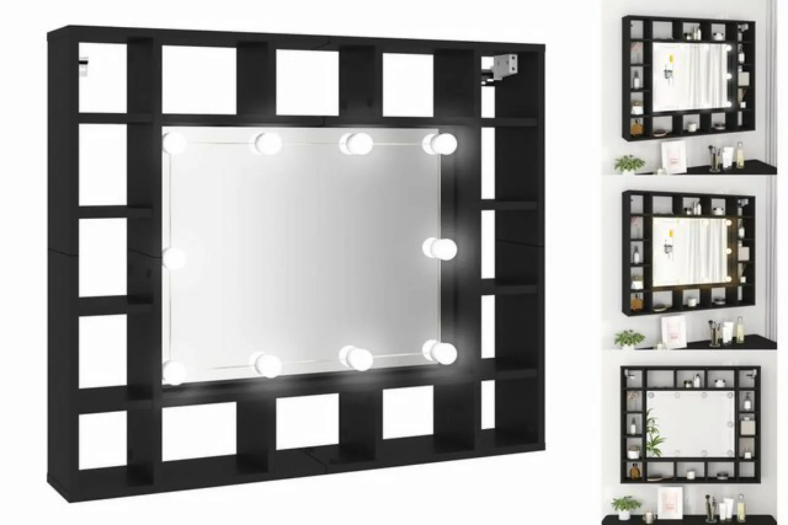 vidaXL Spiegelschrank Badezimmerspiegel Badspiegel LED-Spiegelschrank Schwa günstig online kaufen