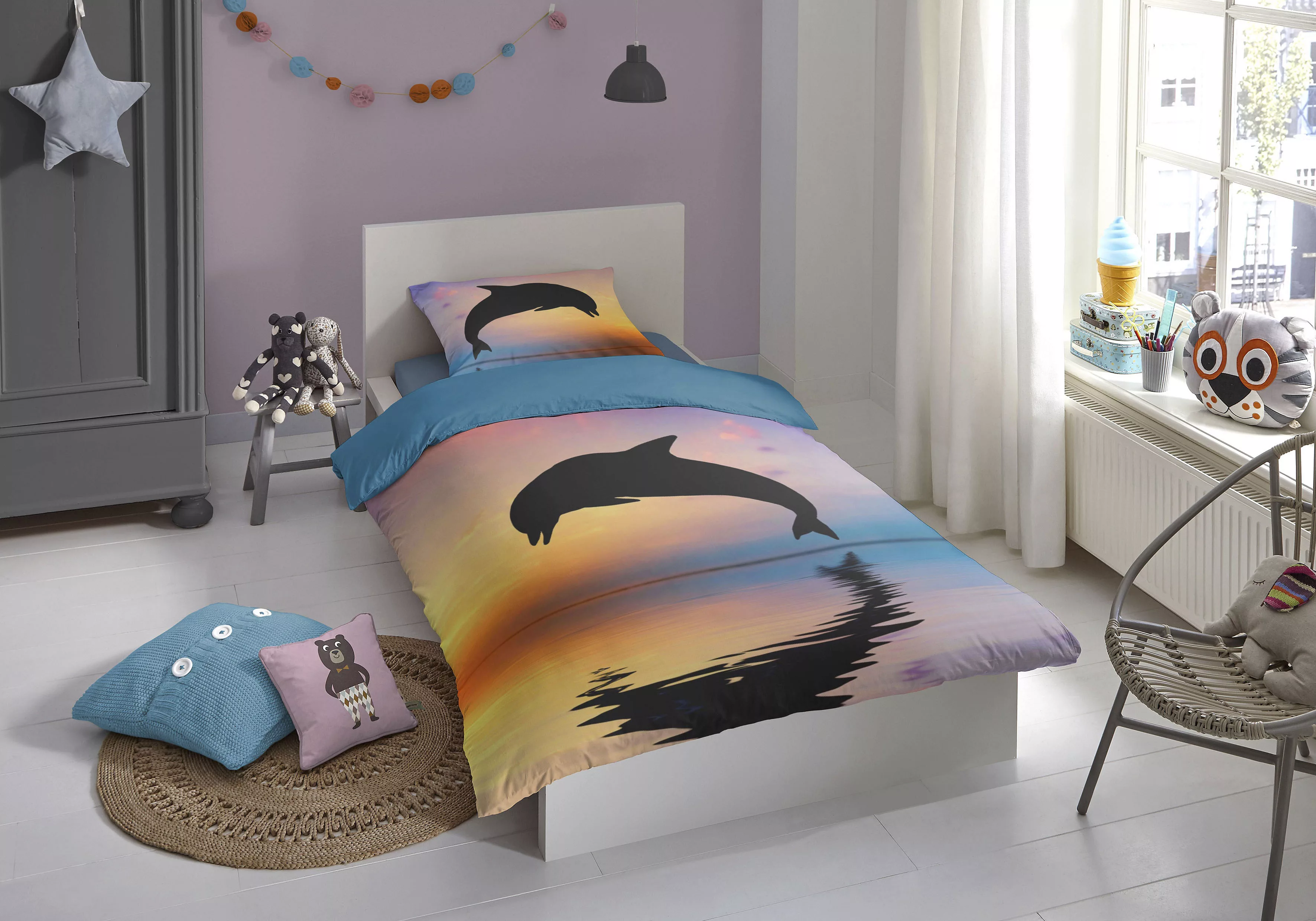 good morning Kinderbettwäsche »Dolphin«, (2 tlg.) günstig online kaufen