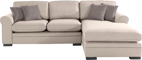 Home affaire Ecksofa "Broughton L-Form", weicher Sitzkomfort, incl. 4 Zierk günstig online kaufen