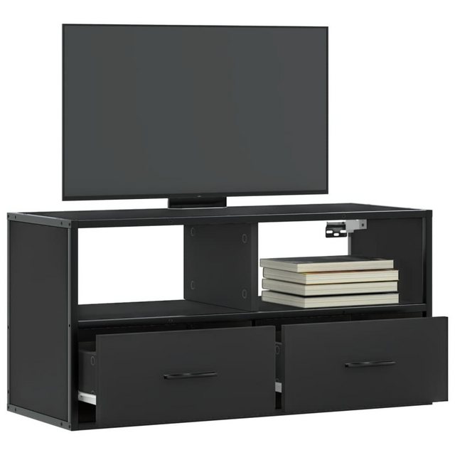 vidaXL Schrankmodule TV-Schrank Schwarz 80x31x39,5 cm Holzwerkstoff und Met günstig online kaufen