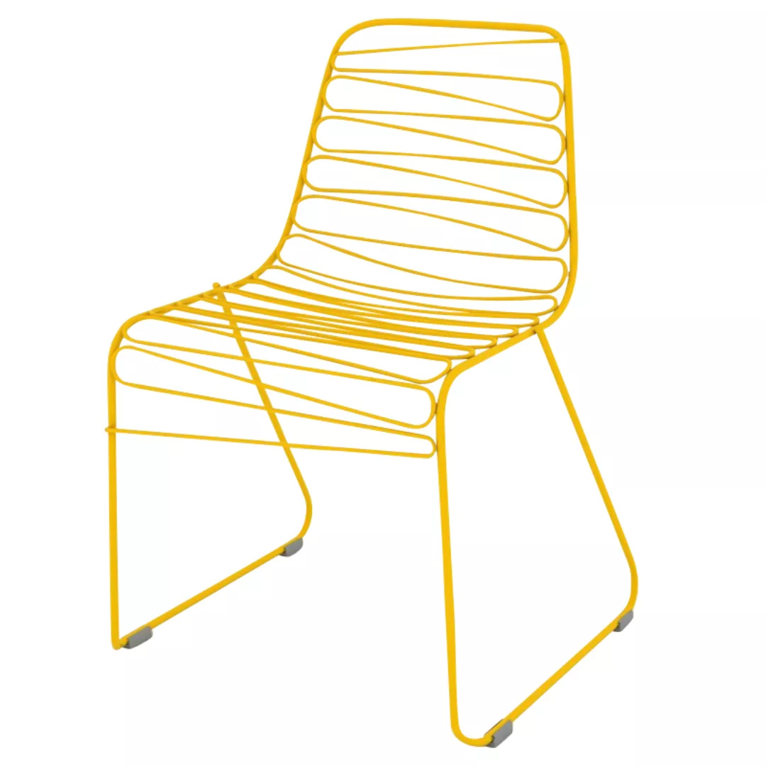 Magis - Flux Stuhl - gelb/lackiert/BxHxT 54.5x78x51cm günstig online kaufen