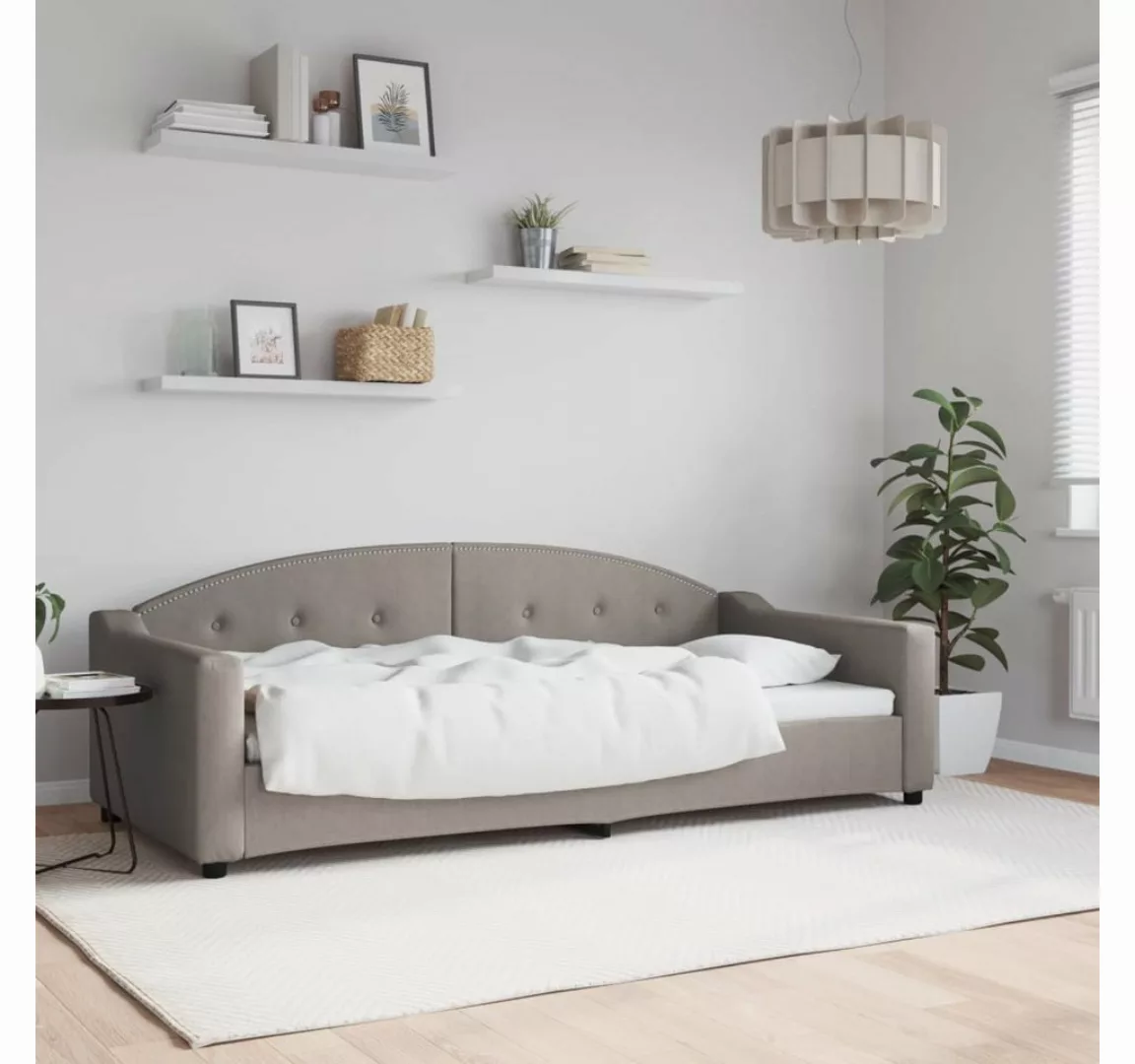 vidaXL Gästebett Tagesbett Taupe 90x200 cm Stoff Gästebett Schlafsofa Taupe günstig online kaufen