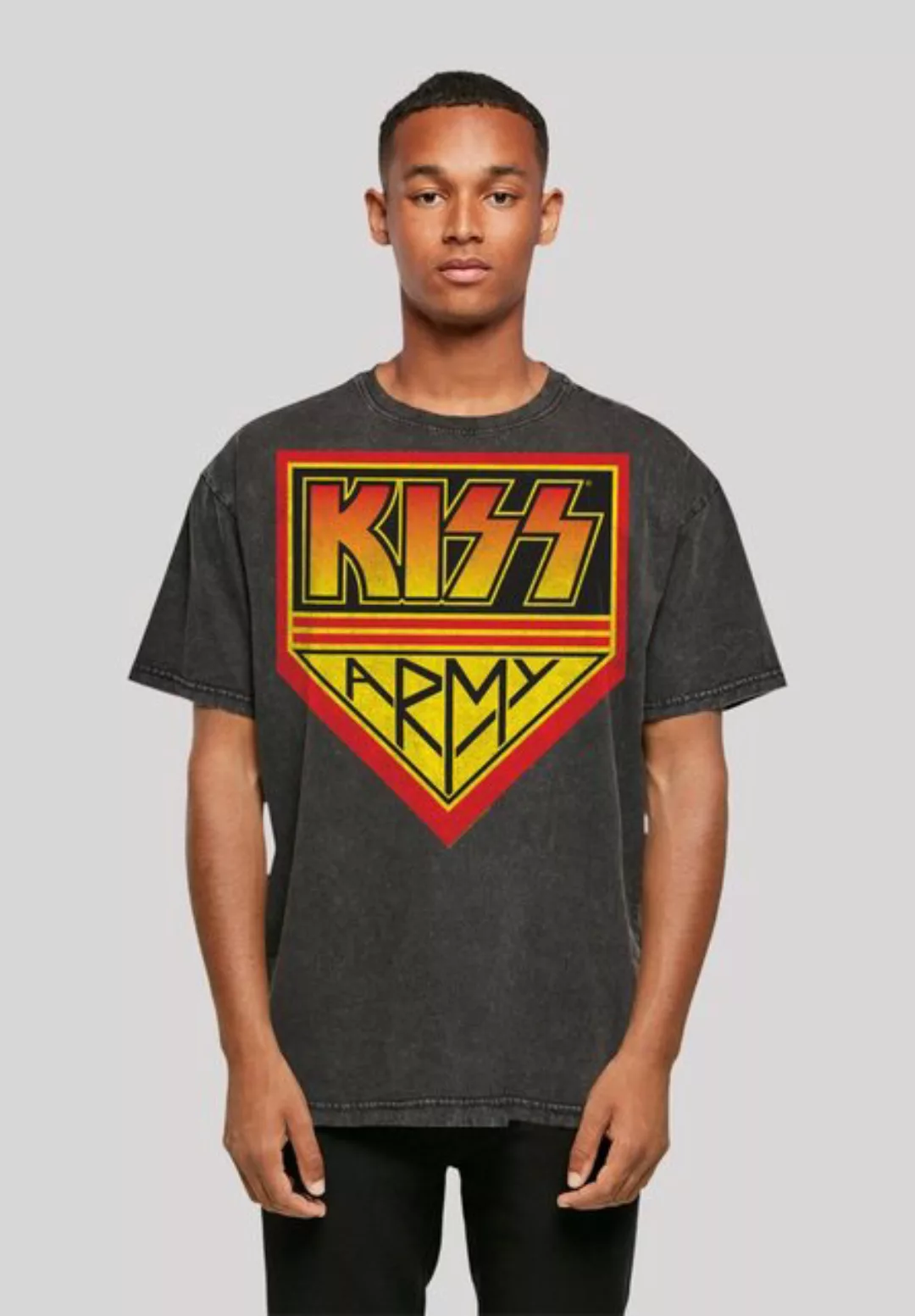 F4NT4STIC T-Shirt Kiss Rock Band Army Logo Premium Qualität, Musik, By Rock günstig online kaufen