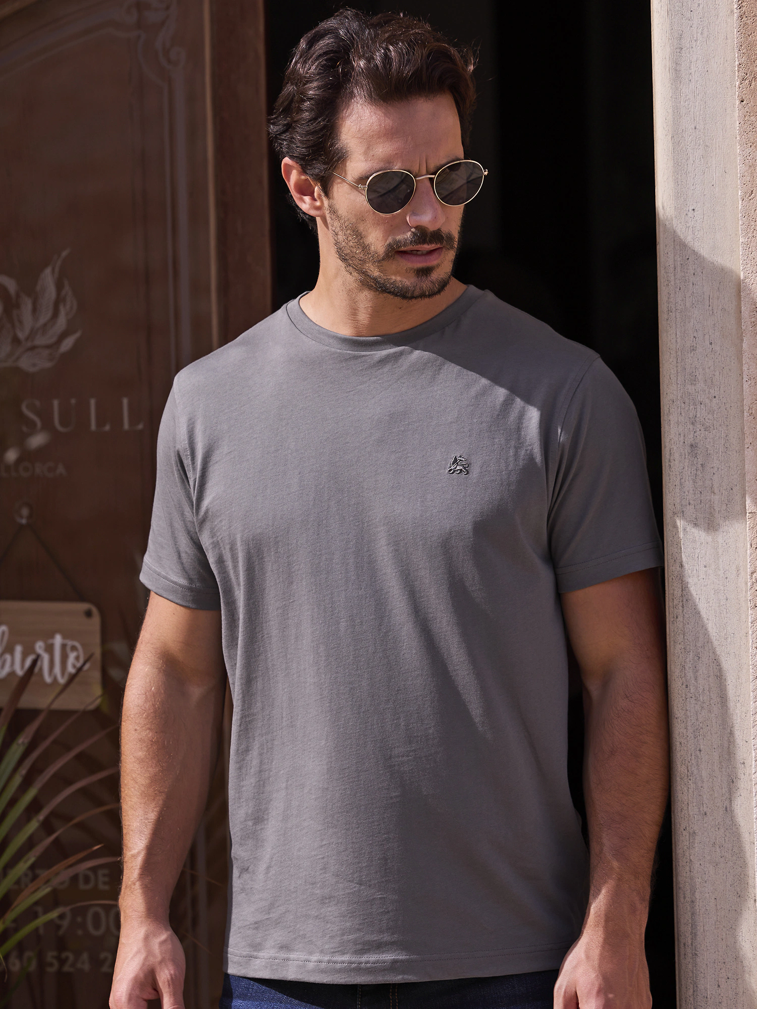 LERROS T-Shirt "LERROS Basic T-Shirt mit Logostitch" günstig online kaufen