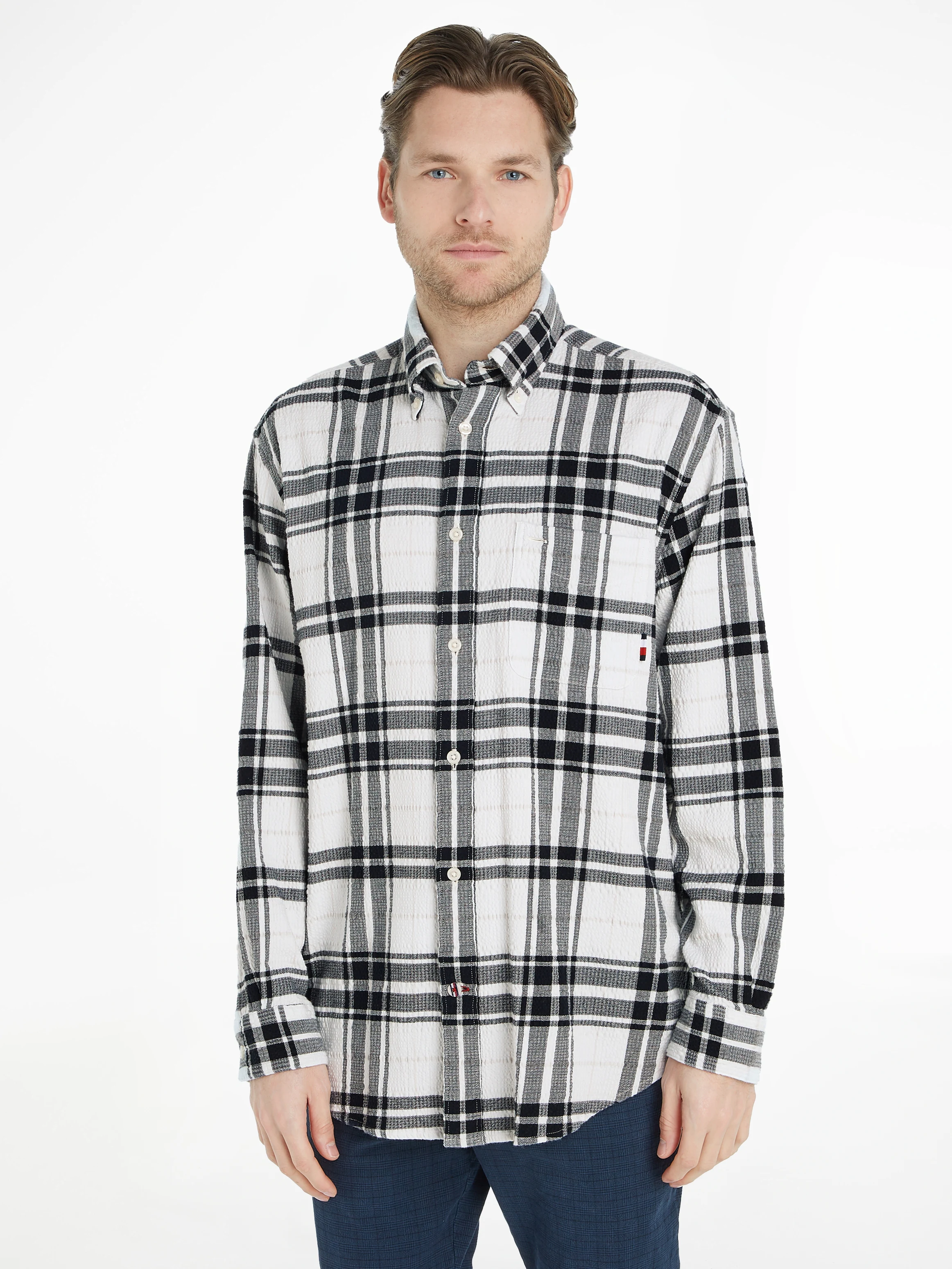 Tommy Hilfiger Langarmhemd TONAL TARTAN SHIRT günstig online kaufen