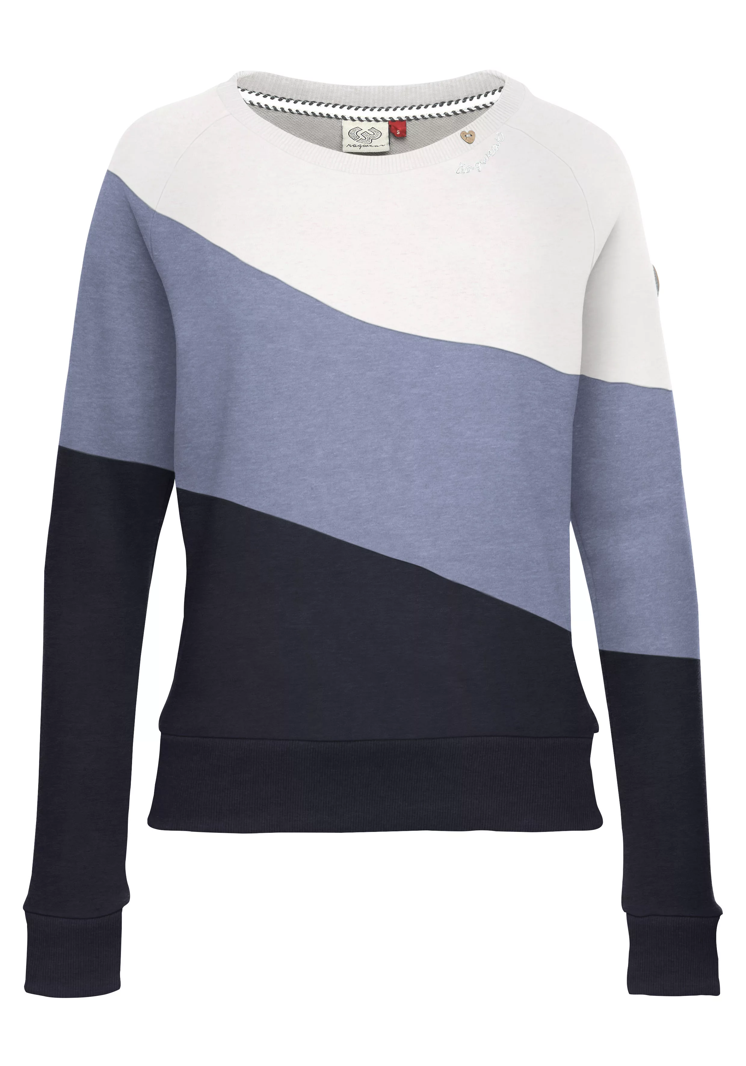 Ragwear Sweater "JOHANKA BLOCK", Crew Neck im Color-Blocking Design günstig online kaufen