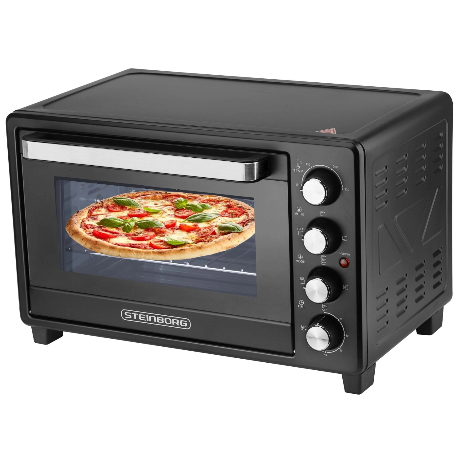 Steinborg SB-3013 Backofen mit Umluft 35 Liter 1600 Watt Schwarz günstig online kaufen