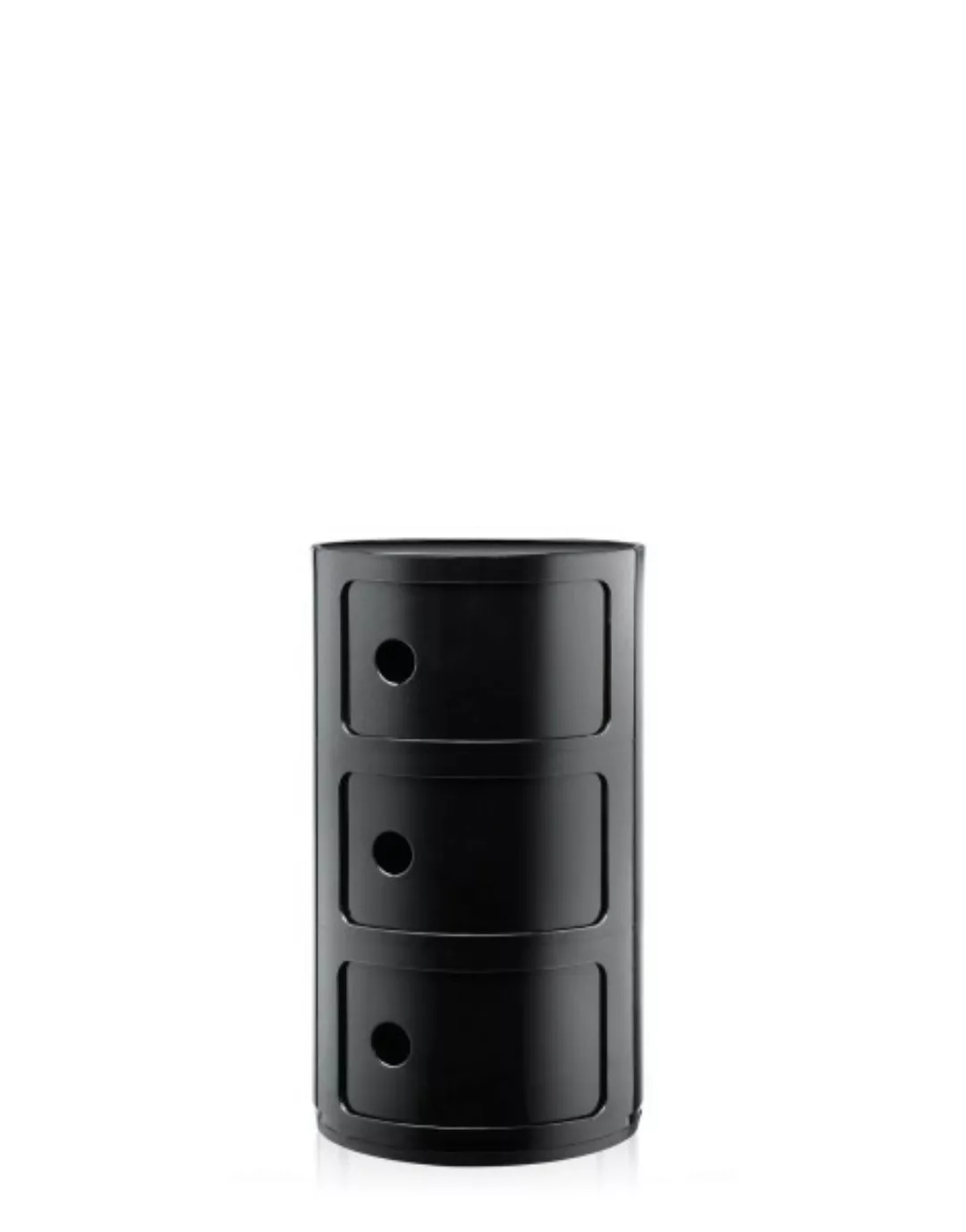Kartell - Componibili 3 Container matt - schwarz/matt/H x Ø 58x32cm günstig online kaufen