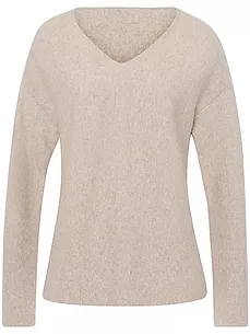 V-Pullover Fadenmeister Berlin beige günstig online kaufen