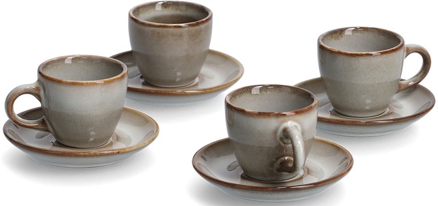 Zeller Present Espressotasse, (Set, 8 tlg., 4 Tassen und 4 Untertassen), sp günstig online kaufen