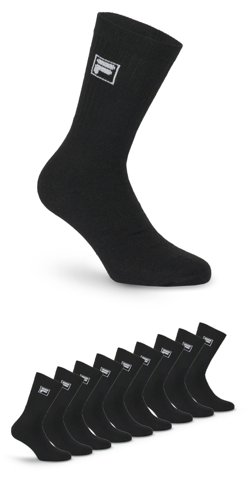 Fila Sportsocken, (9er Pack), mit langem Rippenbündchen günstig online kaufen