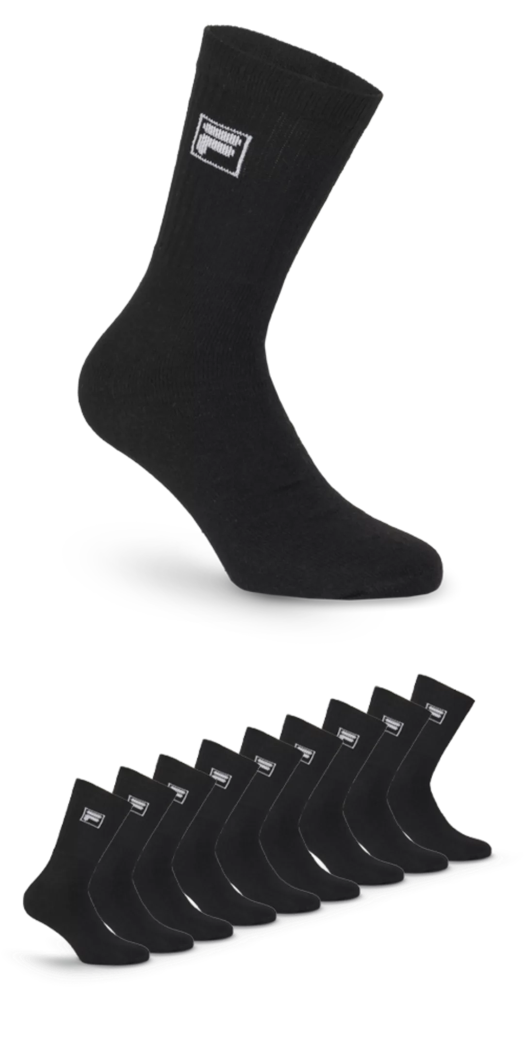 Fila Sportsocken, (9er Pack), mit langem Rippenbündchen günstig online kaufen