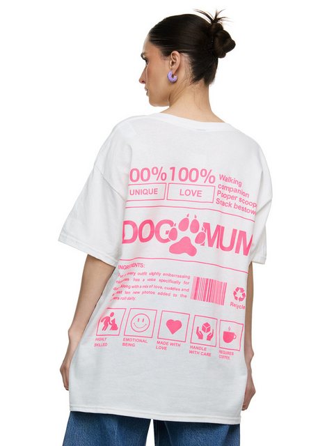 Worldclassca T-Shirt Worldclassca Oversized Print DOG MUM T-Shirt lang Somm günstig online kaufen