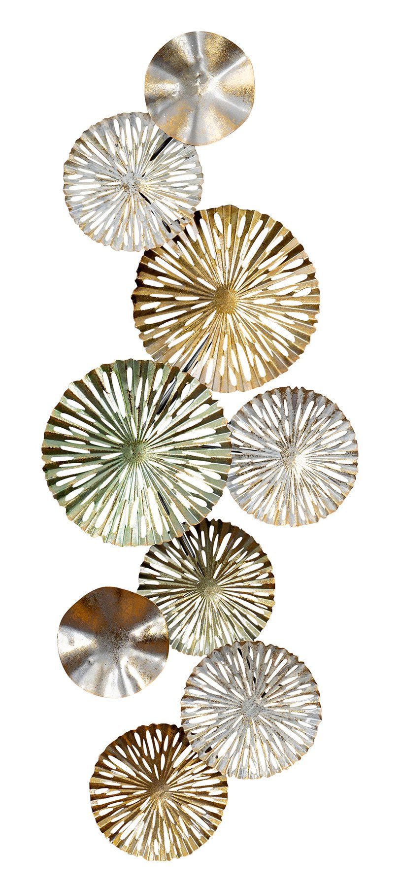 Levandeo® Metallbild, 3D Wandbild 33x87cm Ringe günstig online kaufen