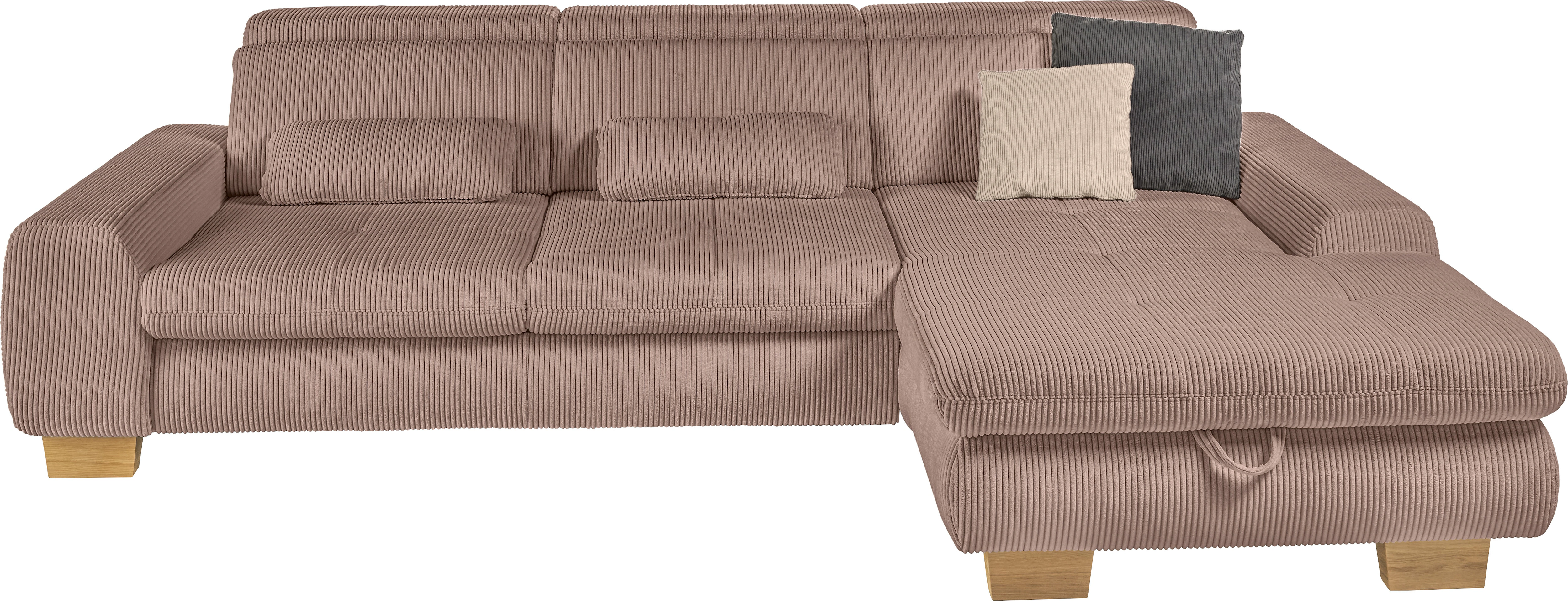 set one by Musterring Ecksofa, whlw. mit Funktion, Kaltschaum, in Cord, ros günstig online kaufen