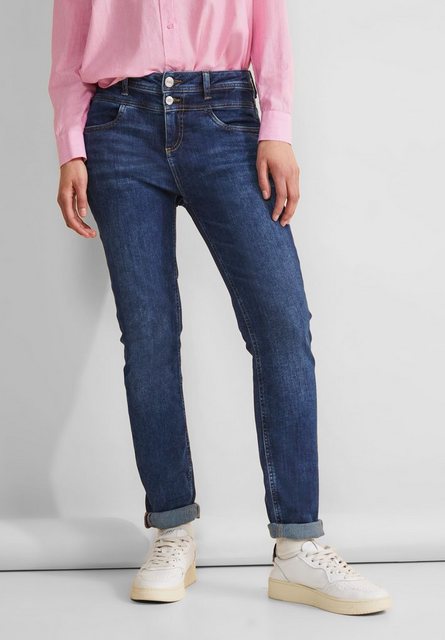 STREET ONE High-waist-Jeans "QR JANE", mit Elasthan in Slim fit günstig online kaufen