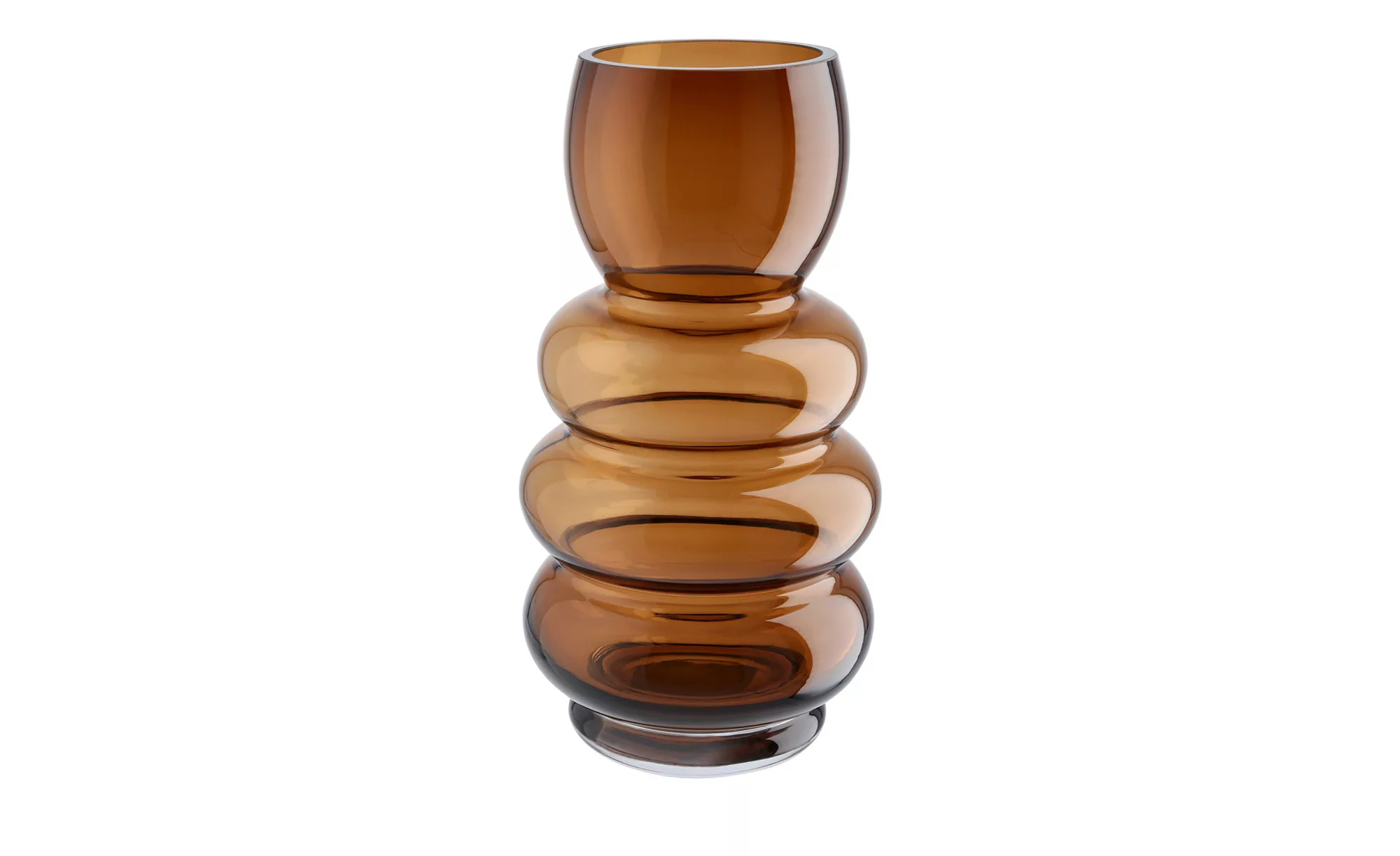 Vase   ¦ braun ¦ Glas ¦ Maße (cm): H: 24  Ø: 12.5 Accessoires > Vasen - Höf günstig online kaufen