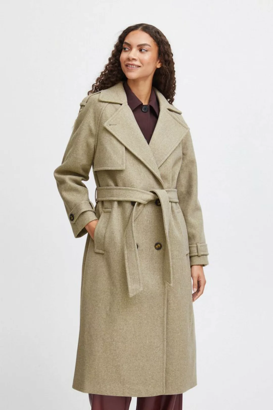 b.young Wollmantel BYCILIA TRENCH COAT - modischer Mantel günstig online kaufen