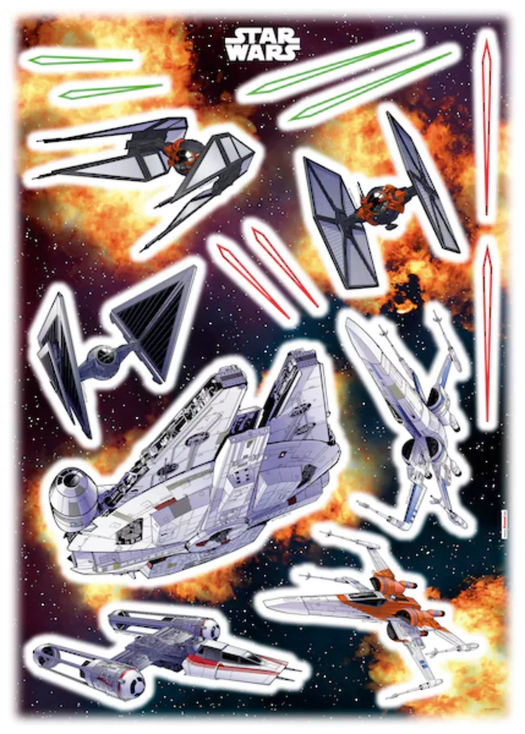 Komar Wandtattoo "Star Wars Spaceship", (15 St.) günstig online kaufen