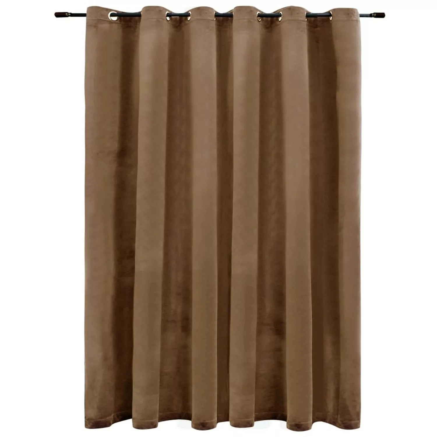 Verdunkelungsvorhang Mit Metallösen Samt Beige 290 X 245 Cm günstig online kaufen