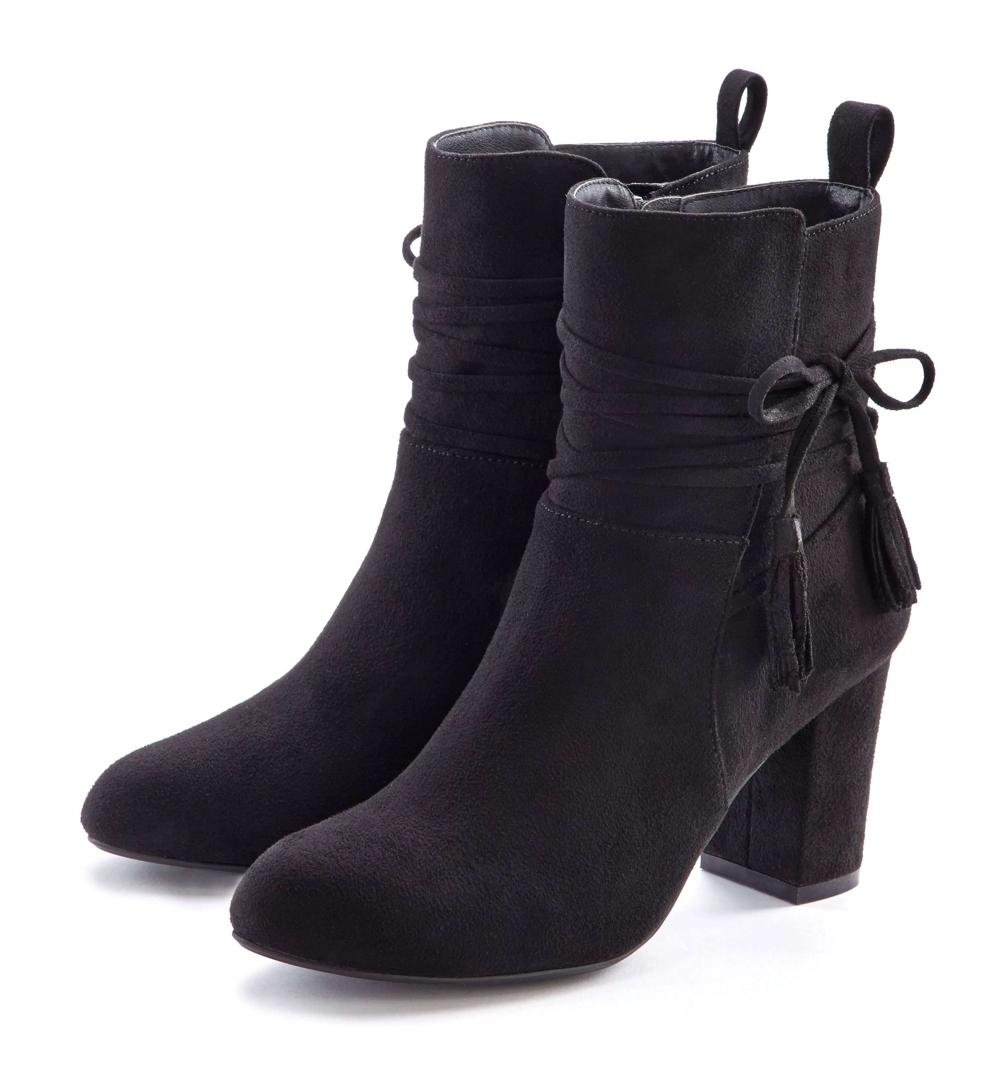 LASCANA Stiefelette, mit Blockabsatz, High-Heel-Stiefelette, Ankle Boots, S günstig online kaufen