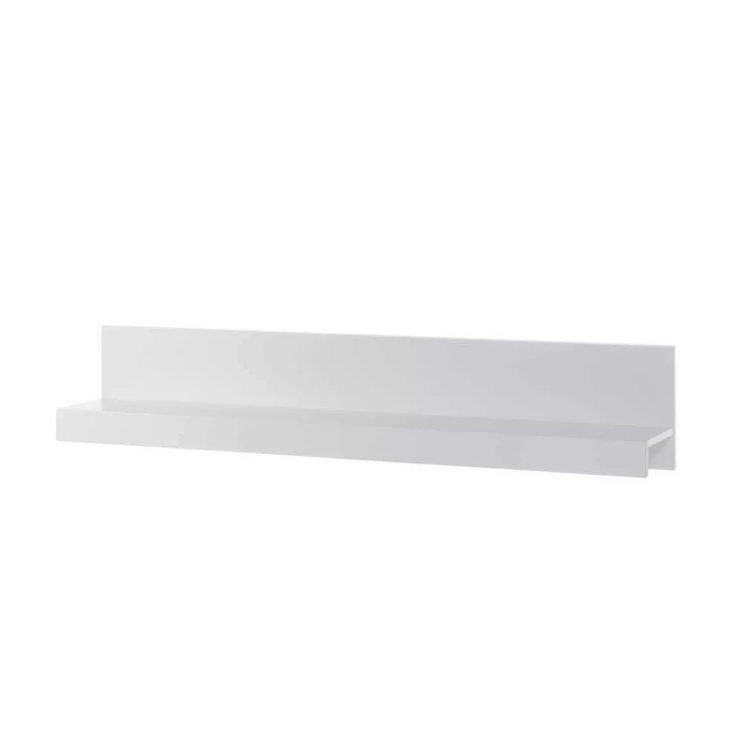 Anbauwand in Weiß Hochglanz und Beton Grau Sideboard (vierteilig) günstig online kaufen