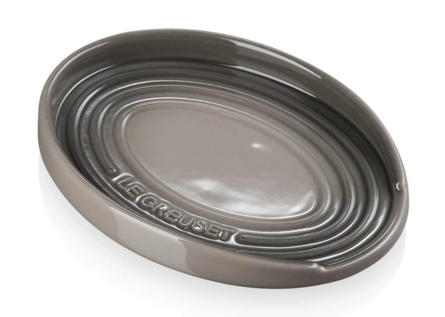 Le Creuset Kochlöffelablage Oval Kochlöffelhalter Steinzeug Flint Grau günstig online kaufen