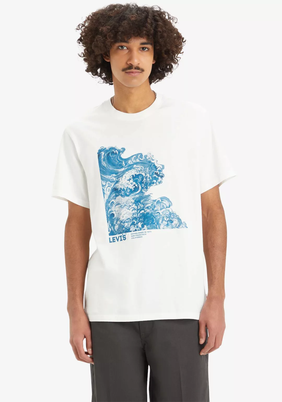 Levi's® T-Shirt RELAXED FIT TEE mit Wave Frontprint günstig online kaufen