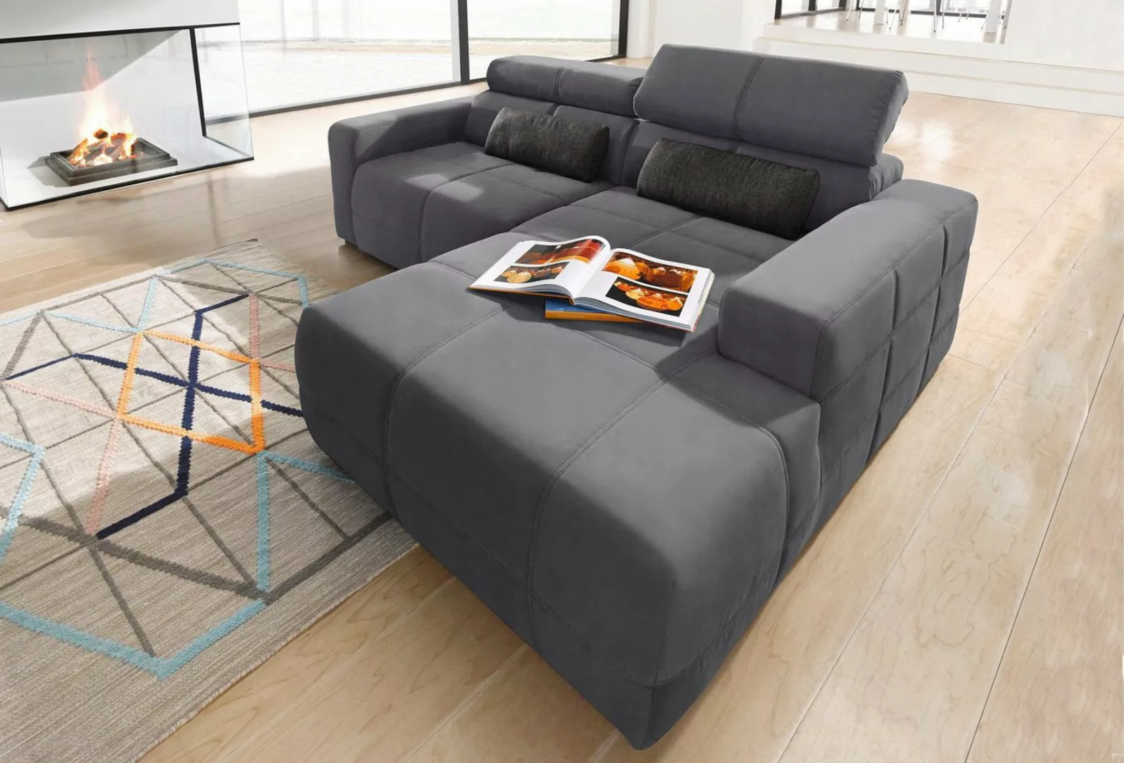 DOMO collection Ecksofa Brandon kleine Ausführung B/T/H: 214/100/80 cm, Mit günstig online kaufen